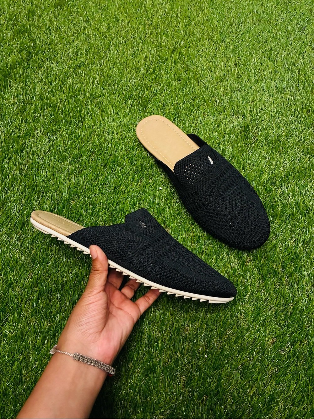 Nautica Knit Mule loafer Flats – Black Slip On Loafers Women’s Size 7 - Picture 3 of 6